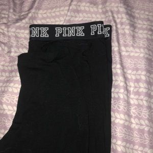 Black pink leggings